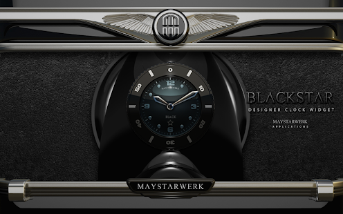 Clock Widget Black Star - náhled