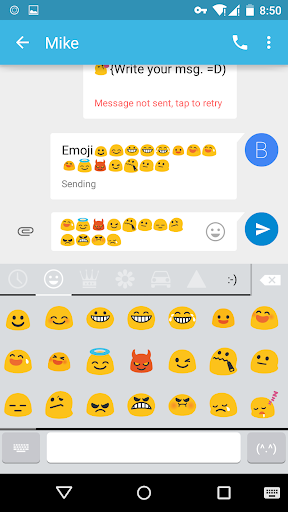 Emoji Keyboard-White Emoticons