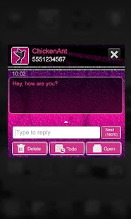 Lastest Wicked Pink Damask Theme SMS APK for Android