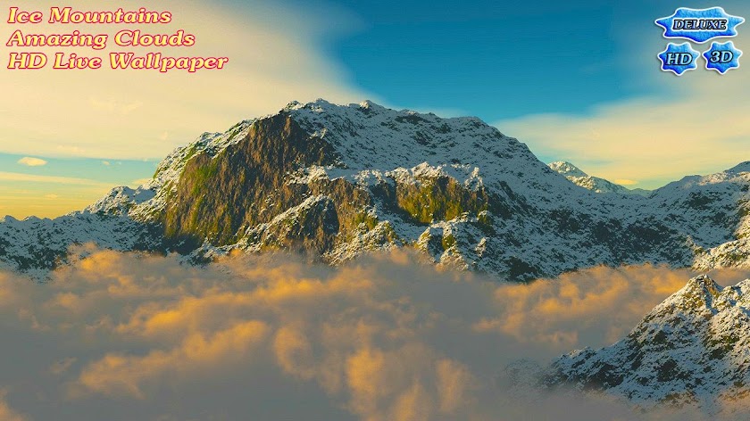 Ice Mountains Amazing Clouds Screen 3