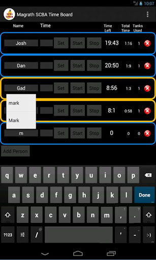 Magrath SCBA Time Board