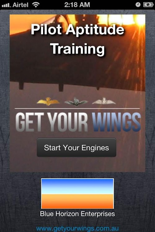 Android application Pilot Aptitude Training Test screenshort