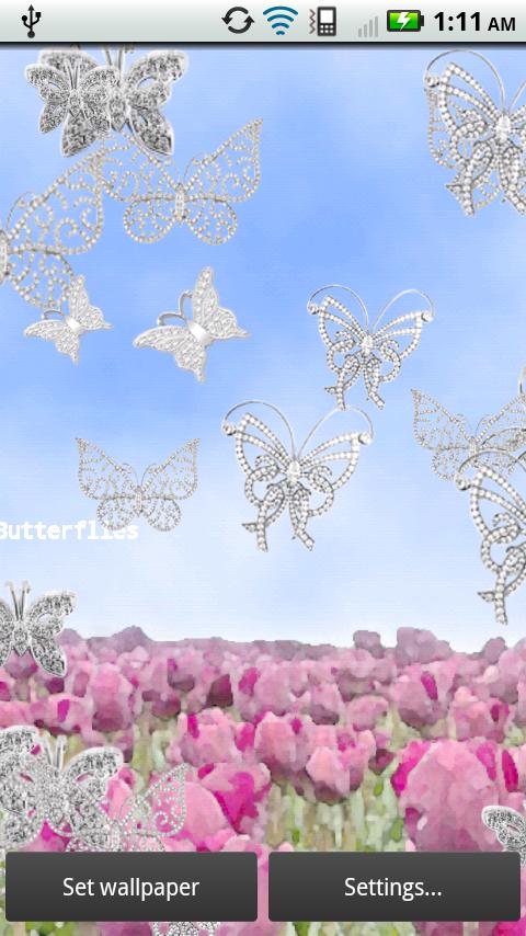 Android application Diamond Butterflies Live screenshort