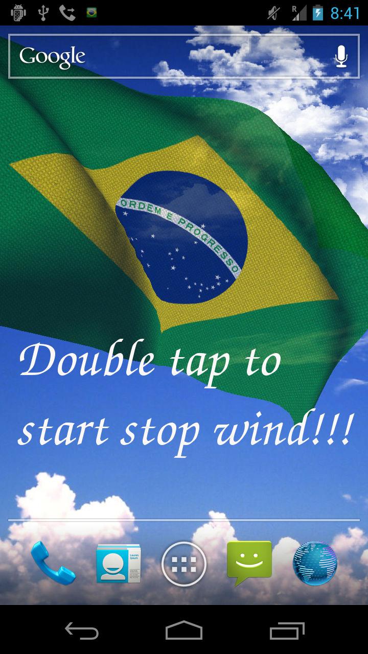 3D Brazil Flag Screen 2