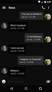 EvolveSMS Theme Black Material Screenshots 0