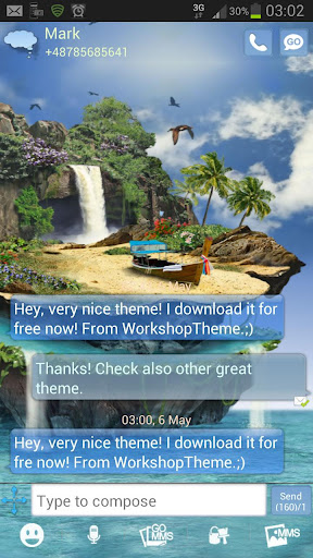 【免費個人化App】GO SMS Pro Theme tropical Buy-APP點子