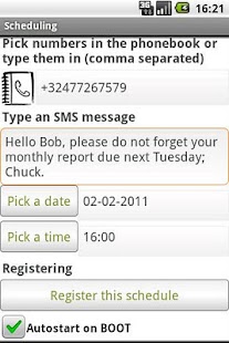SMS Text Message Scheduling Screenshots 1