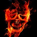 3D burning Skull