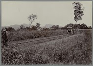 Aanleg van de weg door vlak land