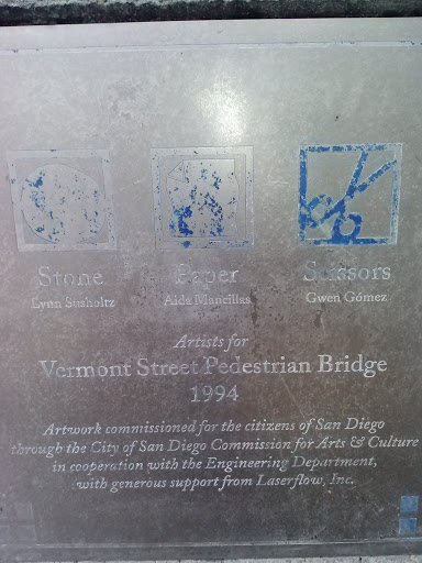 Vermont Street Pedestrian Bridge Plaque
