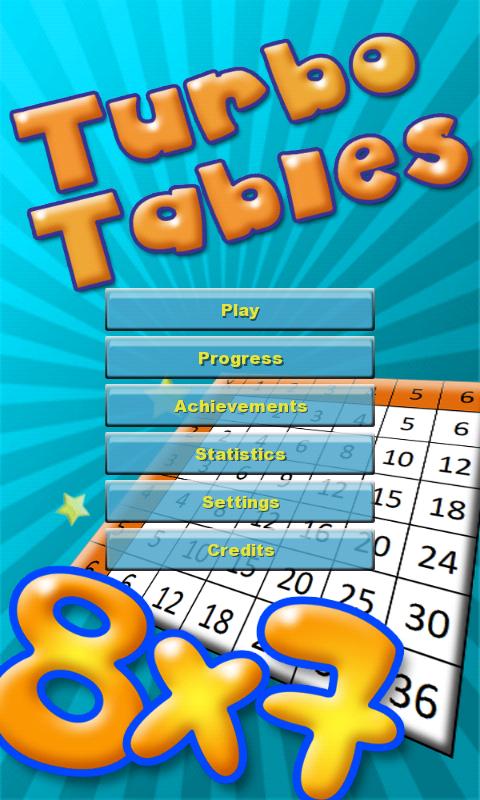 Android application Turbo Tables screenshort