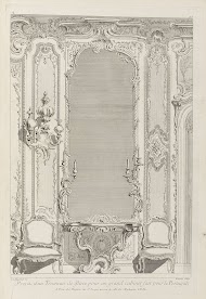 Ontwerp voor een pennantspiegel met girandoles