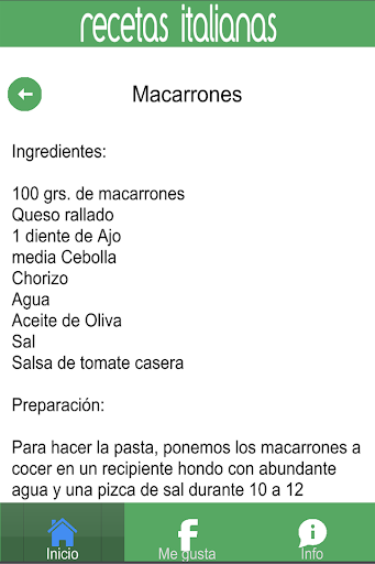 Recetas Italianas