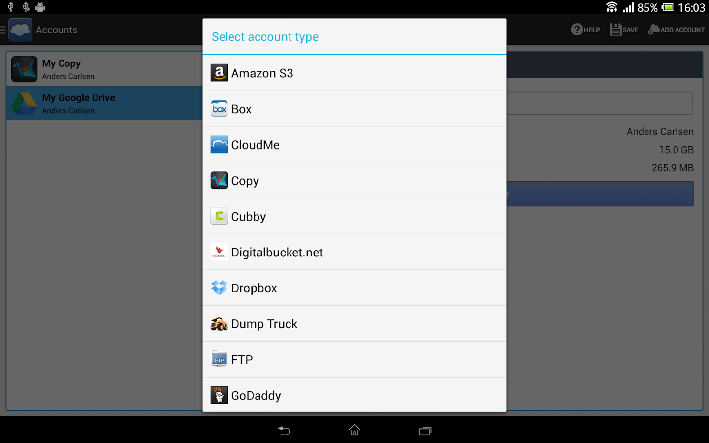 FolderSync Lite - screenshot