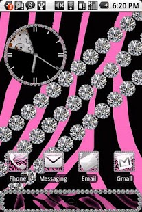 Zebra Pink Diamond Theme HD