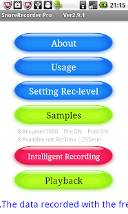 Android-Anwendung Snore Recorder Pro Screenshot