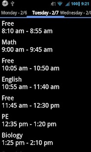 Lakeside Schedule