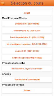 Capture d'ecran de l'application Android Learn German Vocabulary Free