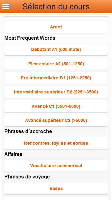 Android application Learn German Vocabulary Free screenshort