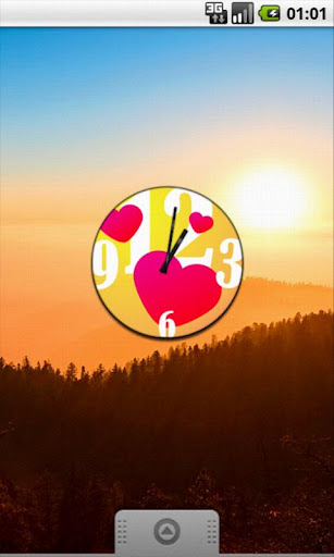 Heart Love Clock Widget