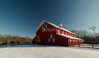 Red, white and blue at the farm by Kriss Haren - Buildings & Architecture Public & Historical