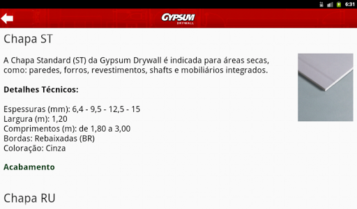 【免費生產應用App】Cálculo de Materiais Gypsum-APP點子