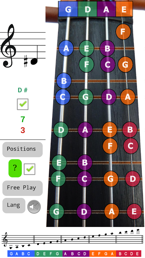 Android application Violin Notes Sight Read Tutor screenshort