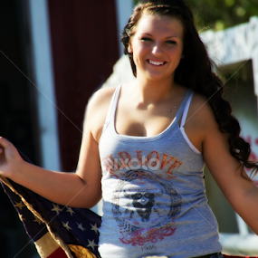 American Pride by Michelle DeWeese Webber - People Portraits of Women