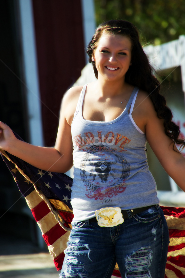 American Pride by Michelle DeWeese Webber - People Portraits of Women