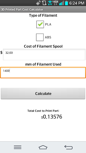 3D Printing Cost Calculator