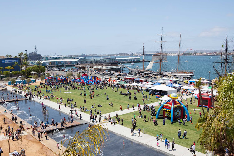 Waterfront Park on the Embarcadero in San Diego, California