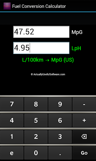 Fuel Conversion Calculator