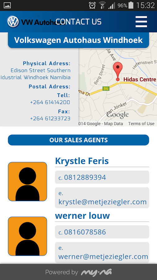   Autohaus Volkswagen Namibia: captura de pantalla 