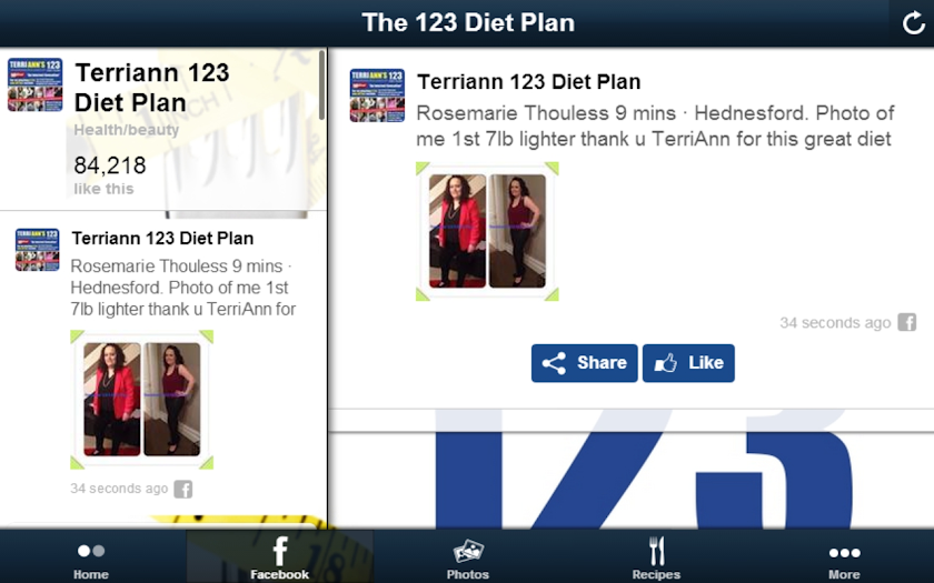 Terri Anns 123 Diet Plan Screen 3