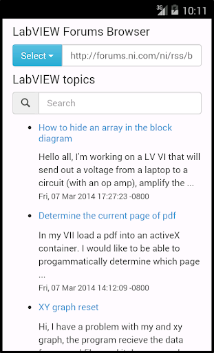 NI LabVIEW Forums Reader
