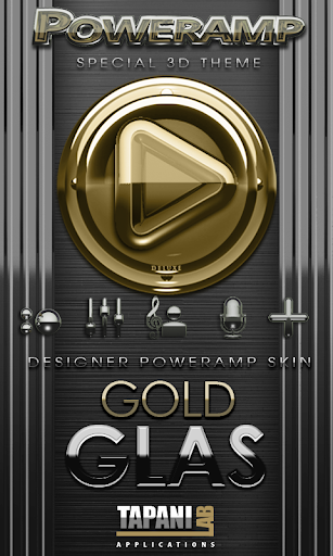 Poweramp skin Gold Glas deluxe