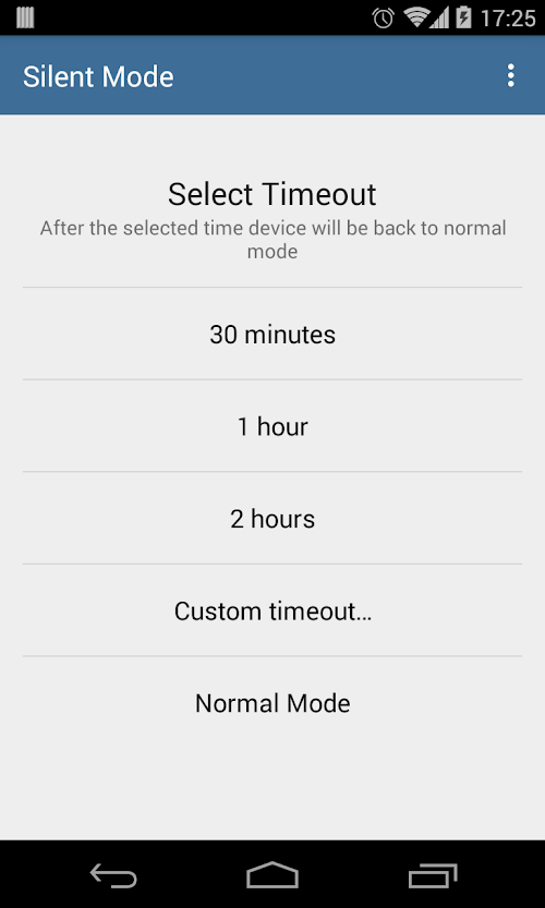 Android application Silent Mode Pro screenshort