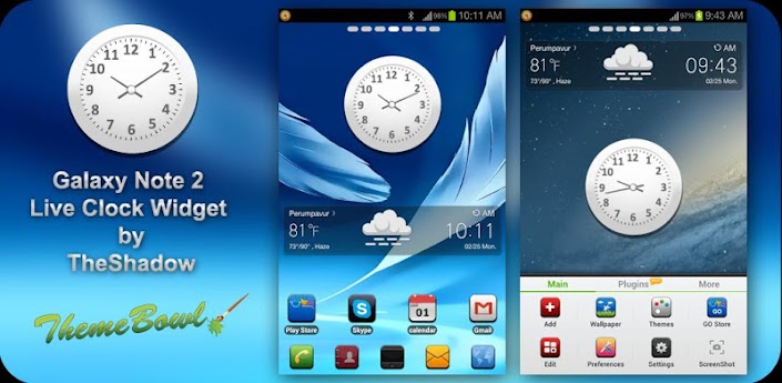 Galaxy Note 2 Live Clock