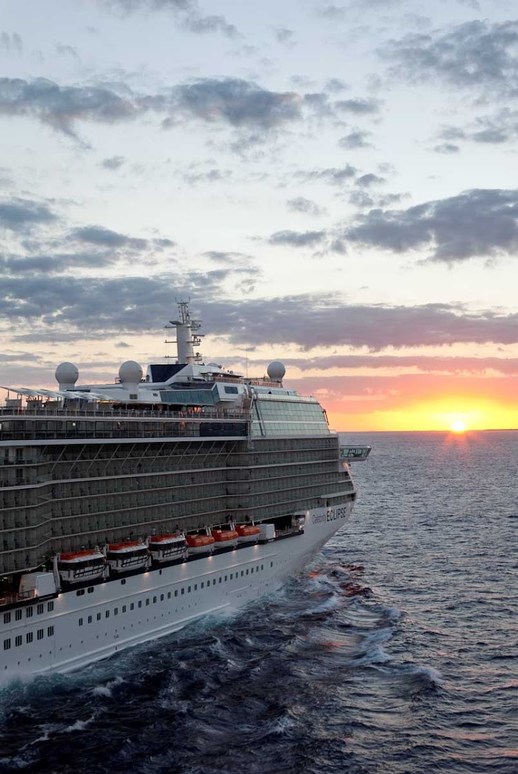 One of many sunsets you can catch on your Celebrity Eclipse cruise.