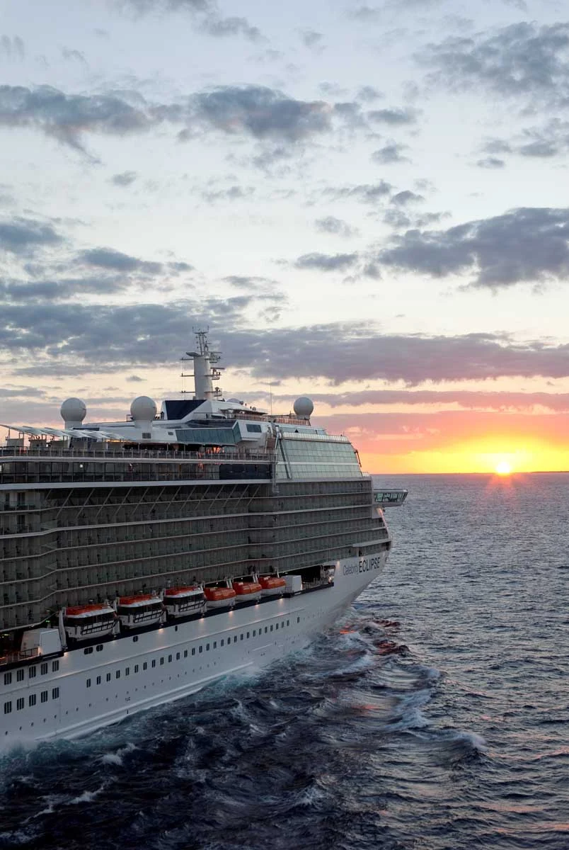 Celebrity_Eclipse_aerial_Miami_4 - One of many sunsets you can catch on your Celebrity Eclipse cruise.