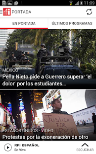 Captura de pantalla de la aplicacion Android Radio France Internationale