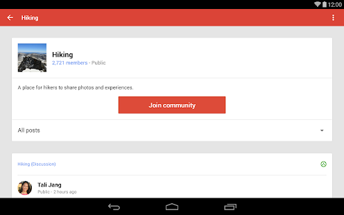 Google+ - screenshot thumbnail