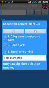 Swedish-English idioms Test Screenshots 3