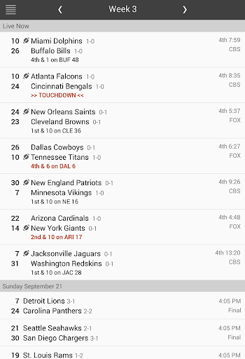 【免費運動App】Football NFL Schedules 2015-APP點子