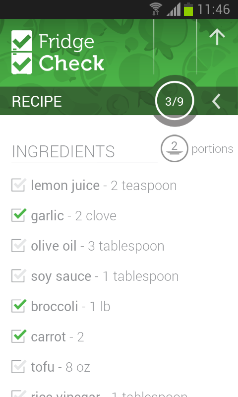    Fridge Check (Cooking recipes)- screenshot  