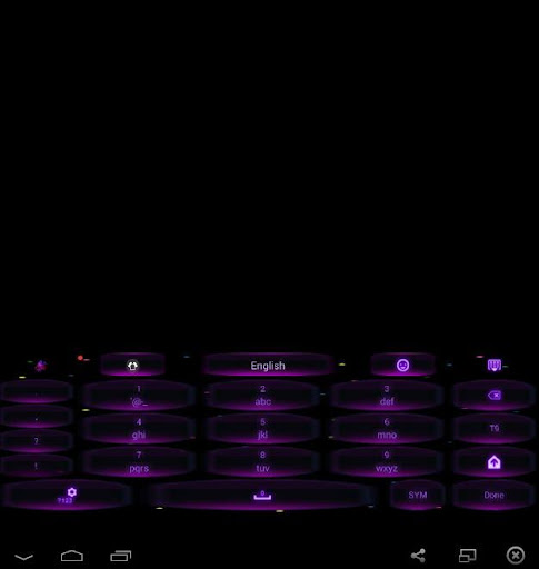 GO Keyboard PurpleStars2 Theme