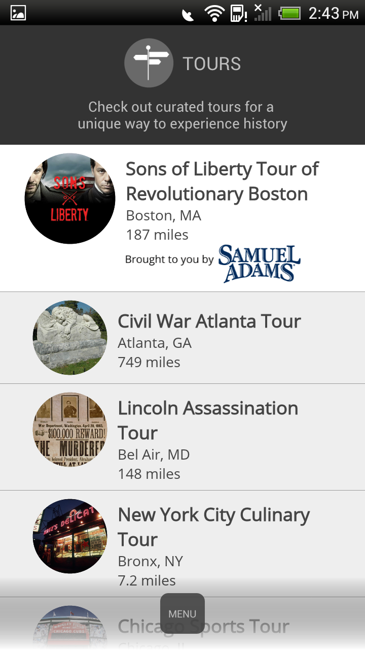 HISTORY Here™ Screen 3