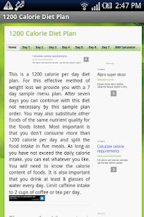 Download 1200 Calorie Diet Plan APK for PC