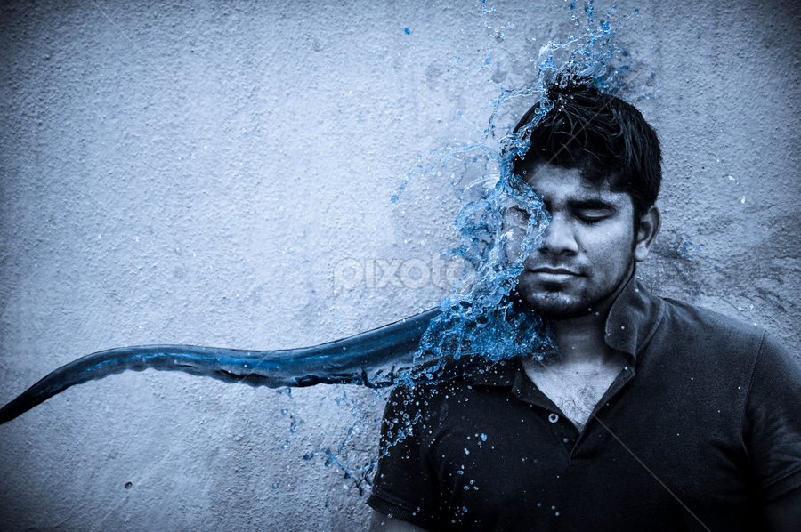 Water Splash on Face | Portraits of Men | People | Pixoto