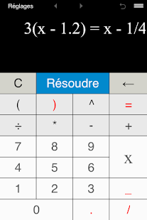 Capture d'ecran de l'application Android Equation Solver
